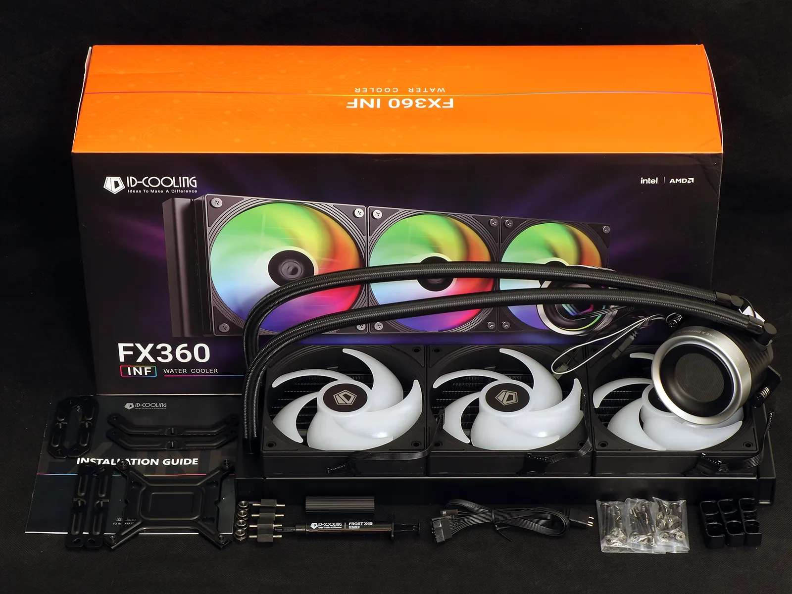 ID-COOLING FX360 INF 水冷クーラー RGBファン付き Amazon.co.jp: ID-COOLING FX360 INF 360mm 液体CPUクーラー